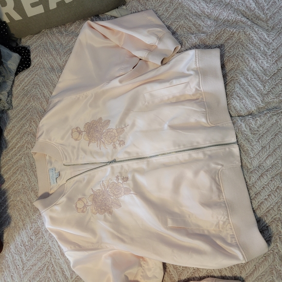 NWOT: Pale Pink Bomber Jacket Size 3X - Picture 4 of 4